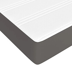 Acheter vidaXL Matelas de lit à ressorts ensachés Gris 90x190x20 cm Similicuir