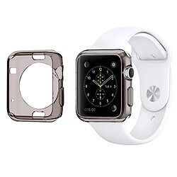 Avis Caseink Coque Housse Pour Apple Watch 38mm - Semi Rigide Gel [ Clear Frame Extra Fine ] - Fumé