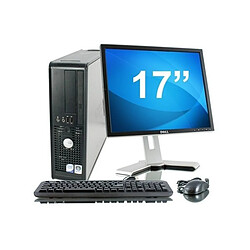 Lot PC DELL Optiplex 780 SFF Core 2 Duo E7500 2.93Ghz 2Go 2To W7 pro + Ecran 17"""" - Occasion