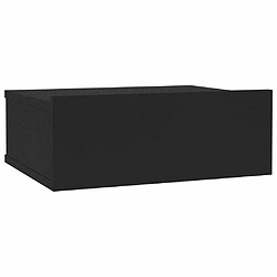 Maison Chic Table de chevet,Table de nuit,Table d'appoint pour salon flottante Noir 40x30x15 cm Aggloméré -MN70349