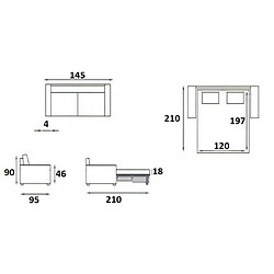 Acheter Inside 75 Canapé lit compact 2-3 places DENSO RAPID EXPRESS 120cm microfibre taupe matelas 18 cm