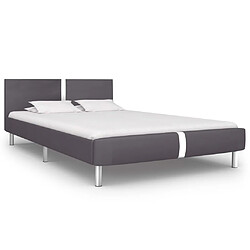 vidaXL Cadre de lit sans matelas gris similicuir 120x200 cm 