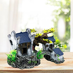 Acheter Artisanat Résine Décor Rockery Aquarium Caves Pour Fish Tank Ornement Plantes Maison Gangnam Cottage