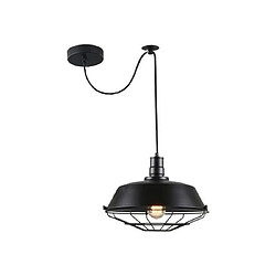 Stoex Suspension Rétro Vintage Lustre Plafonnier Lampe Luminaire Industriel Noir (NO Ampoule inclus )