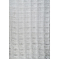 Thedecofactory DAMES - Tapis à relief damier extra-doux blanc 160x230 