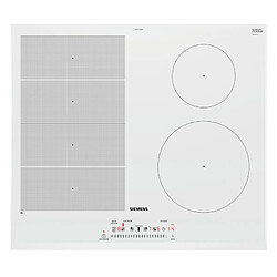 Table de cuisson à induction 59cm 4 feux 7400w blanc - ex652feb1f - SIEMENS