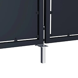 Avis vidaXL Portail de jardin Acier 350x100 cm Anthracite