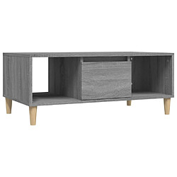 vidaXL Table basse Sonoma gris 90x50x36,5 cm Bois d'ingénierie