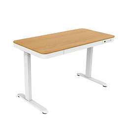 Tuckano Bureau électrique à hauteur réglable ET119W-C blanc/chêne