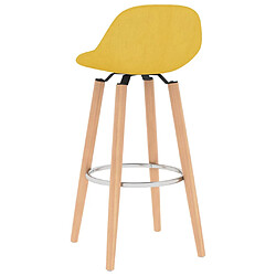 Acheter vidaXL Tabourets de bar lot de 2 jaune moutarde tissu