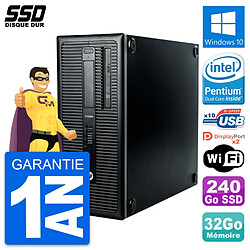 PC Tour HP ProDesk 600 G1 Intel Pentium G3220 RAM 32Go SSD 240Go Windows 10 Wifi · Occasion 