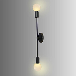 Acheter Stoex Applique Murale de Double Tête en Fer E27 , Lampe de Mur Moderne Lumières pour Salon Chambre Étude Lampe De Chevet Décoration, Noir