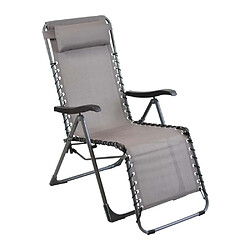 ALIZÉ Fauteuil de jardin relax Néo Gris.