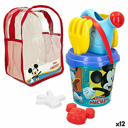 Set de jouets de plage Mickey Mouse Ø 18 cm polypropylène (12 Unités)