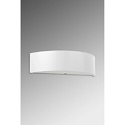 Luminaire Center Applique murale Skala Verre,acier,tissu blanc 2 ampoules 12cm