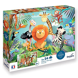 SentoSphère Puzzle 2 x 24p Animaux sauvages