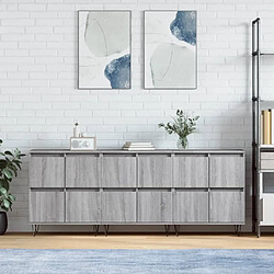 Maison Chic Ensemble de 3 Buffets,commode,console pour rangement Sonoma gris Bois d'ingénierie -MN45879