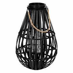 Paris Prix Lanterne Déco en Bambou Goutte 90cm Noir