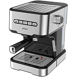 Sogo machine à café avec bec vapeur et pompe à pression 20 bar 850W gris noir