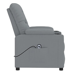 Acheter vidaXL Fauteuil inclinable électrique Gris clair Tissu