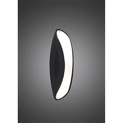 Luminaire Center Applique murale Pasion 2 Ampoules E27, noir brillant/arylique blanc/chrome poli