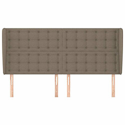 Avis Maison Chic Tête de lit scandinave avec oreilles,meuble de chambre Taupe 163x23x118/128 cm Tissu -MN53503