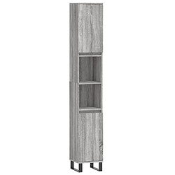 vidaXL Armoire de bain sonoma gris 30x30x190 cm bois d'ingénierie