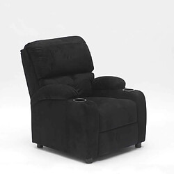 Acheter Produceshop Fauteuil relax inclinable avec repose-pieds en microfibre de velours Lucrezia, Couleur: Noir