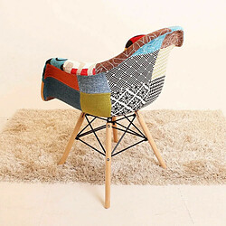 Avis Life Interiors Set of 2 Moda Eiffel Patchwork Armchair Multicolor