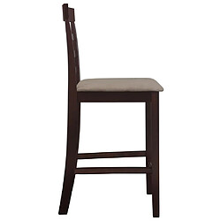 Acheter vidaXL Tabourets de bar lot de 2 Marron Tissu