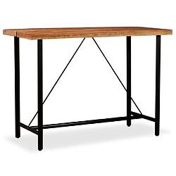 vidaXL Table de bar Bois massif d'Acacia 150x70x107 cm