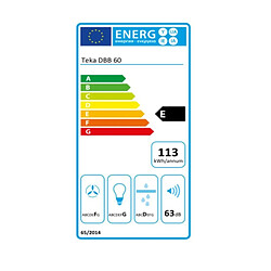 Hotte standard Teka DBB60 I 60 cm 380 m3/h 60 dB 195W