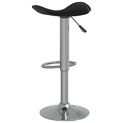 vidaXL Tabourets de bar lot de 2 noir acier chromé et cuir artificiel pas cher