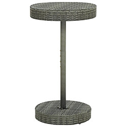 vidaXL Table de jardin Gris 60,5x106 cm Résine tressée