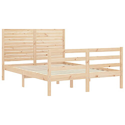 Acheter vidaXL Cadre de lit sans matelas 120x200 cm bois massif