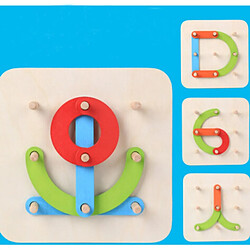 Universal Alphabet géométrique Colonne Numérique/Lettre/Animaux Puzzle Cerveau en bois Bande-annonce Imagination pour enfants Puzzle éducatif Jouets pour enfants | Puzzles pas cher