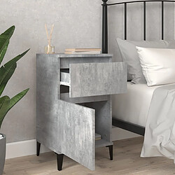 Avis Maison Chic Lot de 2 Tables de chevet,Table de nuit,Table d'appoint pour salon gris béton 40x35x70 cm -MN79166