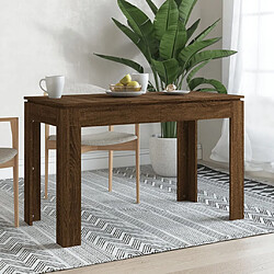 vidaXL Table à dîner Chêne marron 120x60x76 cm bois d'ingénierie