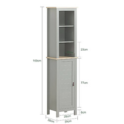 Avis SoBuy BZR68-HG Meuble Colonne de Salle de Bain, Armoire Haute, Placard de Rangement, Étagère de Rangement, Colonne de Rangement