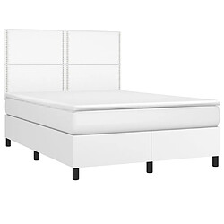 Avis Sommier à lattes et LED,Cadre à lattes de lit avec matelas pour Adulte Blanc 140x200 cm -MN89863