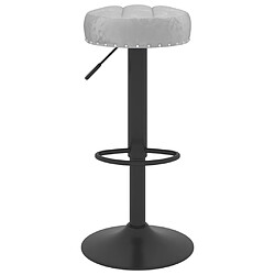 Avis vidaXL Tabourets de bar lot de 2 gris velours