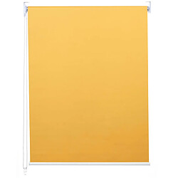 Decoshop26 Store enrouleur de fenêtre occultant protection solaire store à tirage latéral 50x160cm opaque jaune 04_0004424 