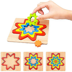 Universal Jeu de 4 puzzles en bois arc-en-ciel - Best Montessori Toys