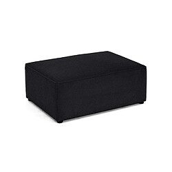 Bestmobilier Topaze - pouf - en velours texturé Topaze - pouf - en velours texturé - Noir