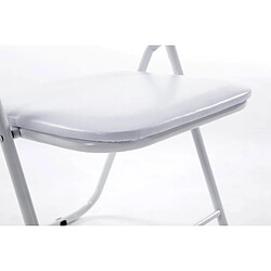 Acheter Decoshop26 Chaise de cuisine pliable blanc pied en métal blanc MED10012