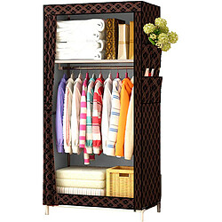 Dressing en tissu avec poches latérales Nyana Home 160x70x45 cm Noir 