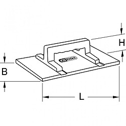 KS TOOLS 144.0580 Taloche BOIS - manche plastique - Rect. 270x180 mm