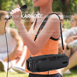 Avis Yonis Enceinte Bluetooth Portable 10W Avec Micro Et Sangle Karaoke Outdoor