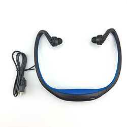 Wewoo Ecouteurs Bluetooth sport sans fil S9 pour iPhone HuXiaoMi téléphone, Carte de support TF / SD & Microphone (Bleu) 