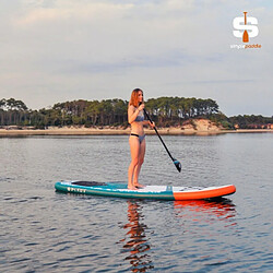 Simple Paddle Paddle Gonflable L 11' 32'' 6'' (335 x 81 x 15 cm) avec Pagaie, Leash, Pompe et Sac de Transport